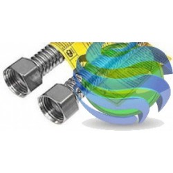 Шланг сталь 1/2х1/2 вз 1,5м газ SEVTERMO